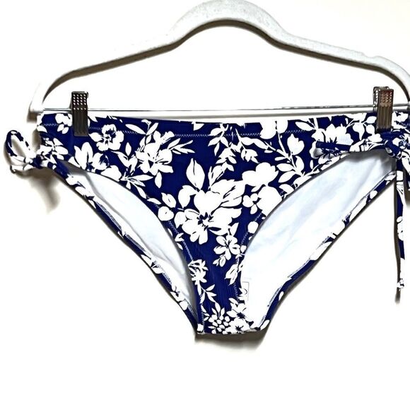 New Unworn Raisins Lunar Blue white Floral Bikini Bottom Size L - Picture 3 of 8